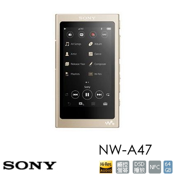 【64G】SONY Walkman MP3 NW-A47 - 金(NW-A47/N)