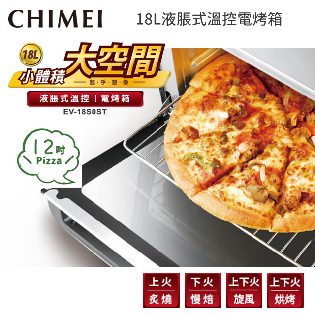 CHIMEI 18L液脹式溫控電烤箱