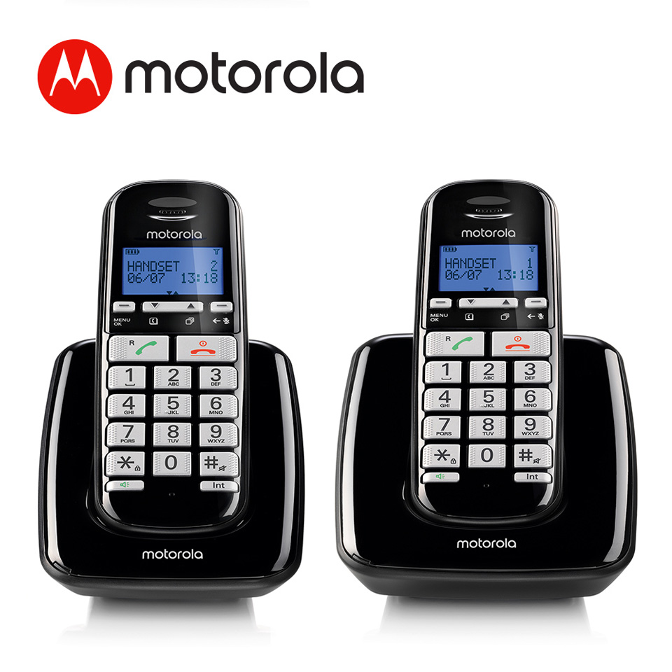 Motorola 大字鍵DECT無線雙機