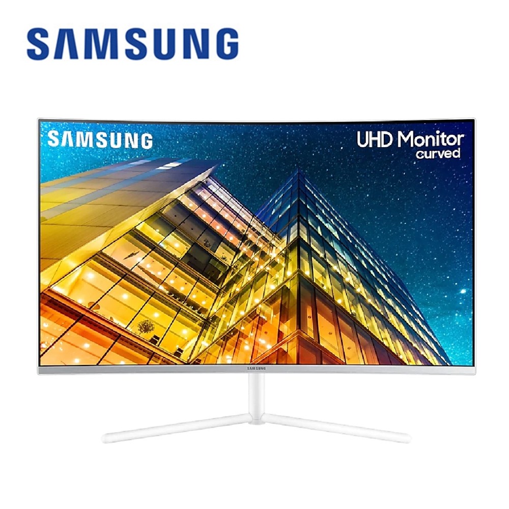 (福利品) SAMSUNG 32型 4K 1500R 曲面液晶顯示器 (雙介面/4K/白/PBP/零閃屏)