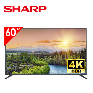 夏普SHARP 60型 4K 智慧聯網顯示器+視訊盒