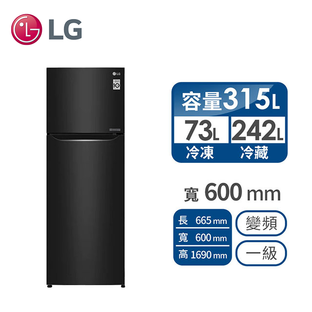 (展示品)樂金 LG 315公升上下門變頻冰箱