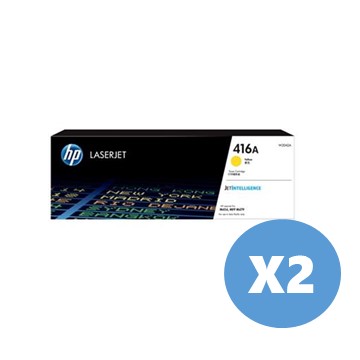 2入組｜惠普HP 416A 黃色原廠 LaserJet 碳粉匣