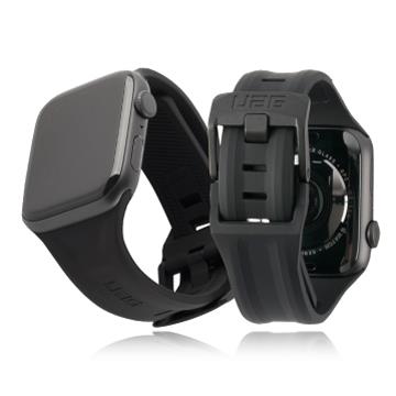 UAG Apple Watch 42/44mm 潮流矽膠錶帶-黑