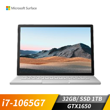 Microsoft微軟 Surface Book3 筆記型電腦(i7-1065G7/GTX1650/32GB/1TB)