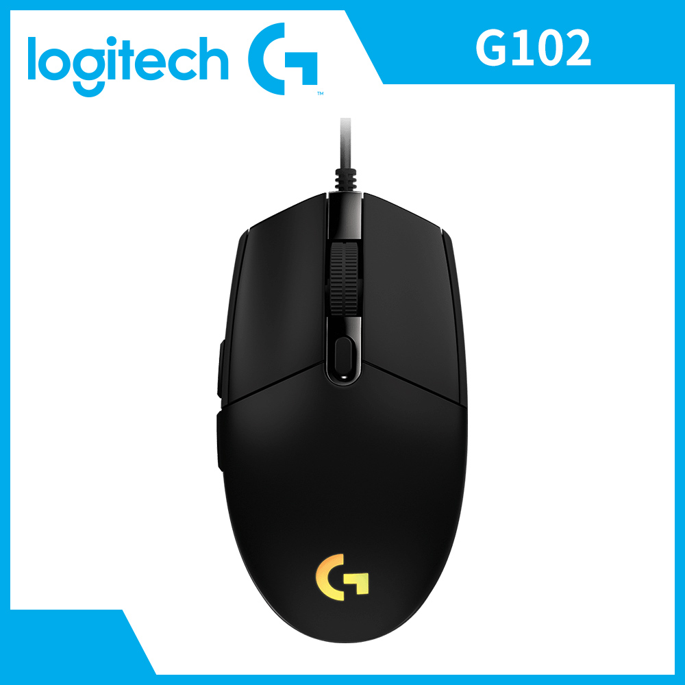 羅技 Logitech G102 二代 LIGHTSYNC 有線遊戲滑鼠 黑