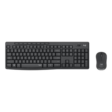 羅技 Logitech MK295 無線靜音鍵鼠組-石墨灰