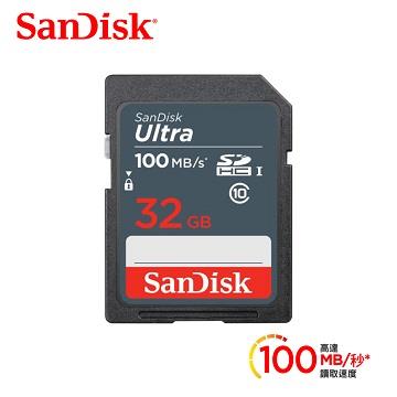 SanDisk晟碟 Ultra SD 32G C10記憶卡100Mb/s