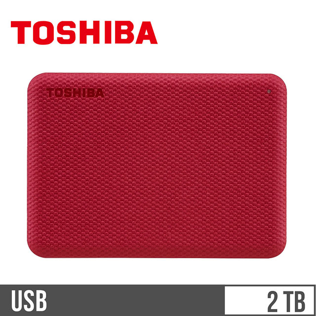 東芝 TOSHIBA V10 2.5吋 2TB行動硬碟 紅