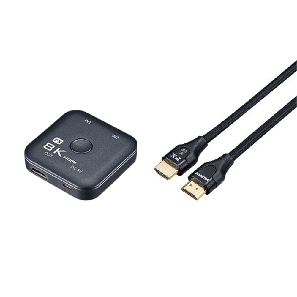 大通 8K超高速HDMI線2米 + 8K 超高畫質HDMI切換器