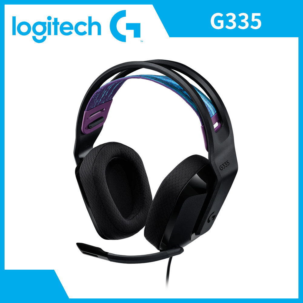 羅技 Logitech G335輕盈電競耳機麥克風 黑