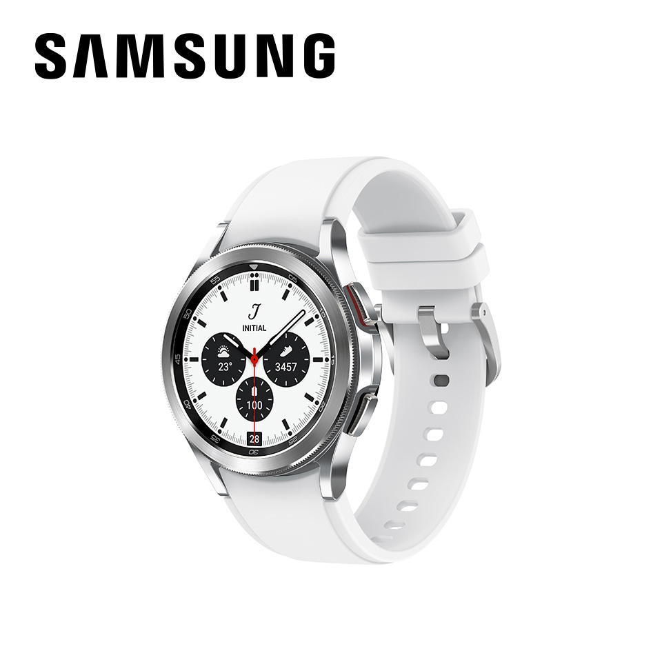 SAMSUNG Galaxy Watch4 Classic 42mm 鈦灰銀 藍牙｜可偵測心率.血壓.血氧