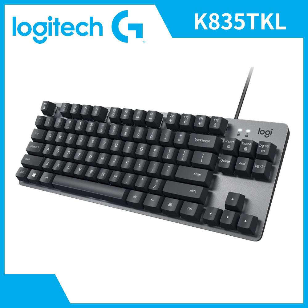 羅技 Logitech K835TKL 有線鍵盤 黑色 青軸