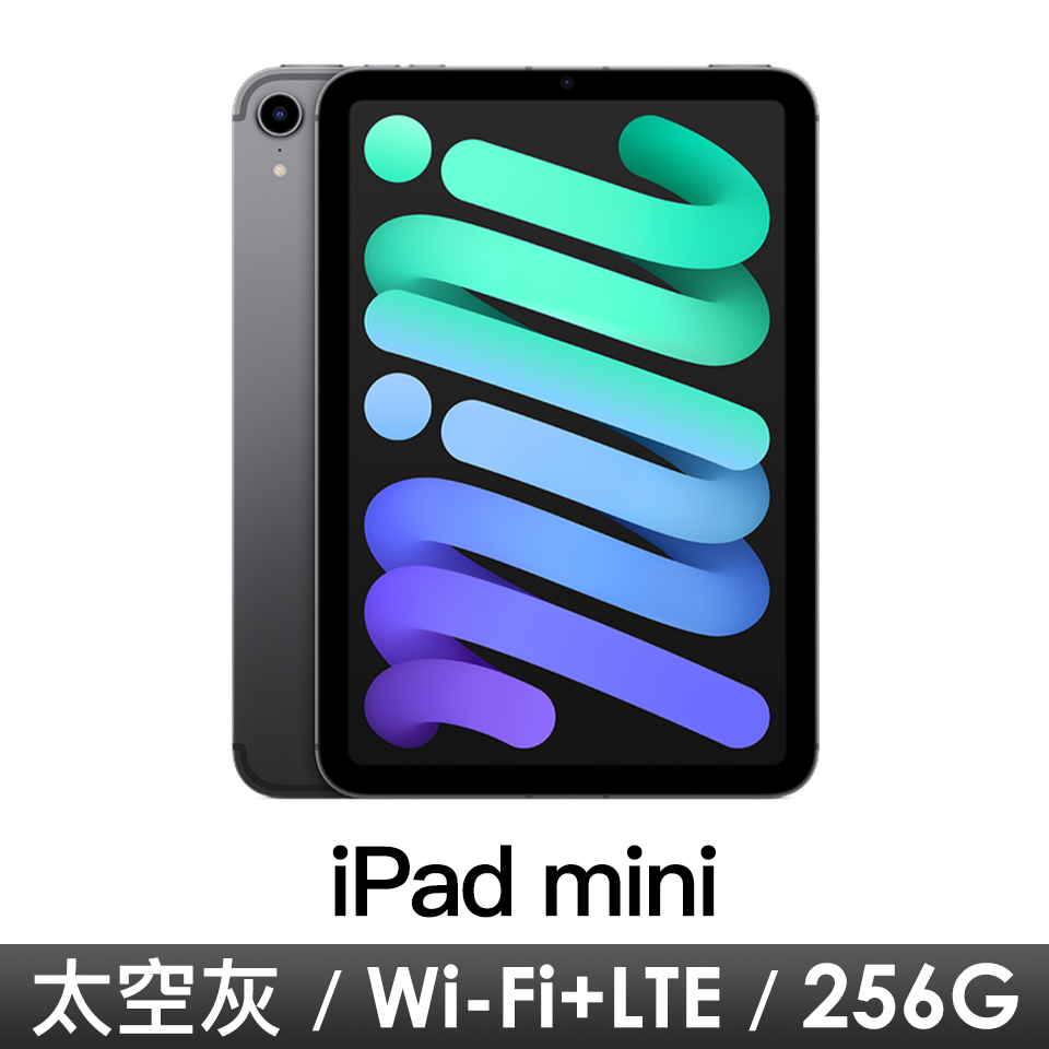 iPad mini8.3吋 Wi-Fi+LTE 256GB-太空灰