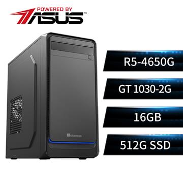 華碩平台R5六核獨顯SSD電腦(R5-4650G/A520M/16G/GT1030/512G)