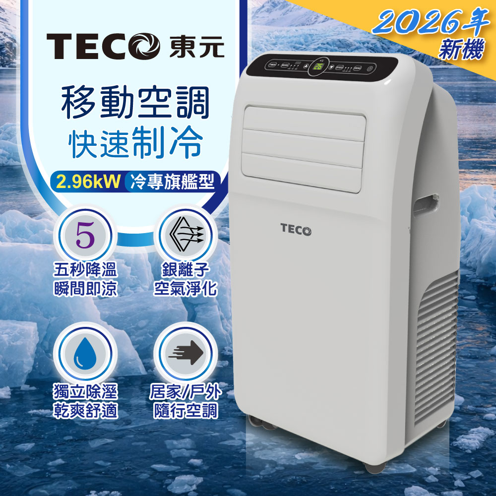 TECO東元 清淨除濕移動式冷氣機/空調