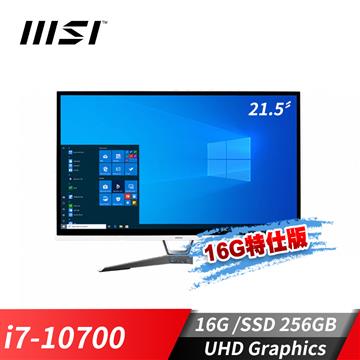 微星 MSI PRO 22XT 液晶電腦 21.5"(i7-10700/16G/256G/UHD/W11)-16G特仕版