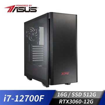 華碩平台i7十二核效能SSD電腦(i7-12700F/Z690/16G/RTX3060/512G)