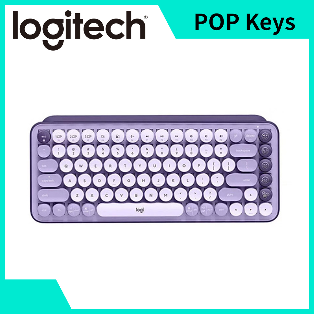 羅技 Logitech POP KEYS無線機械式鍵盤-星暮紫