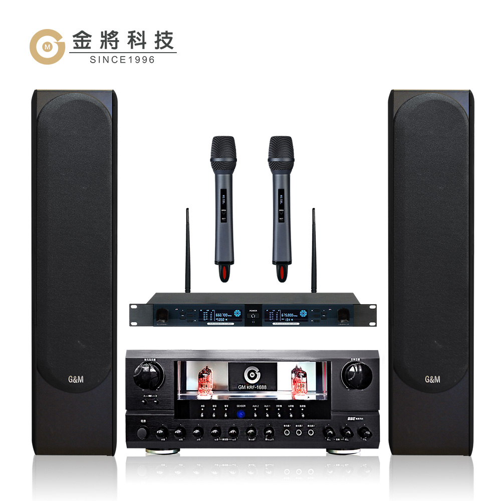 【金將科技】GM1688+GM88+J128(擴大機+無線麥克風+喇叭)