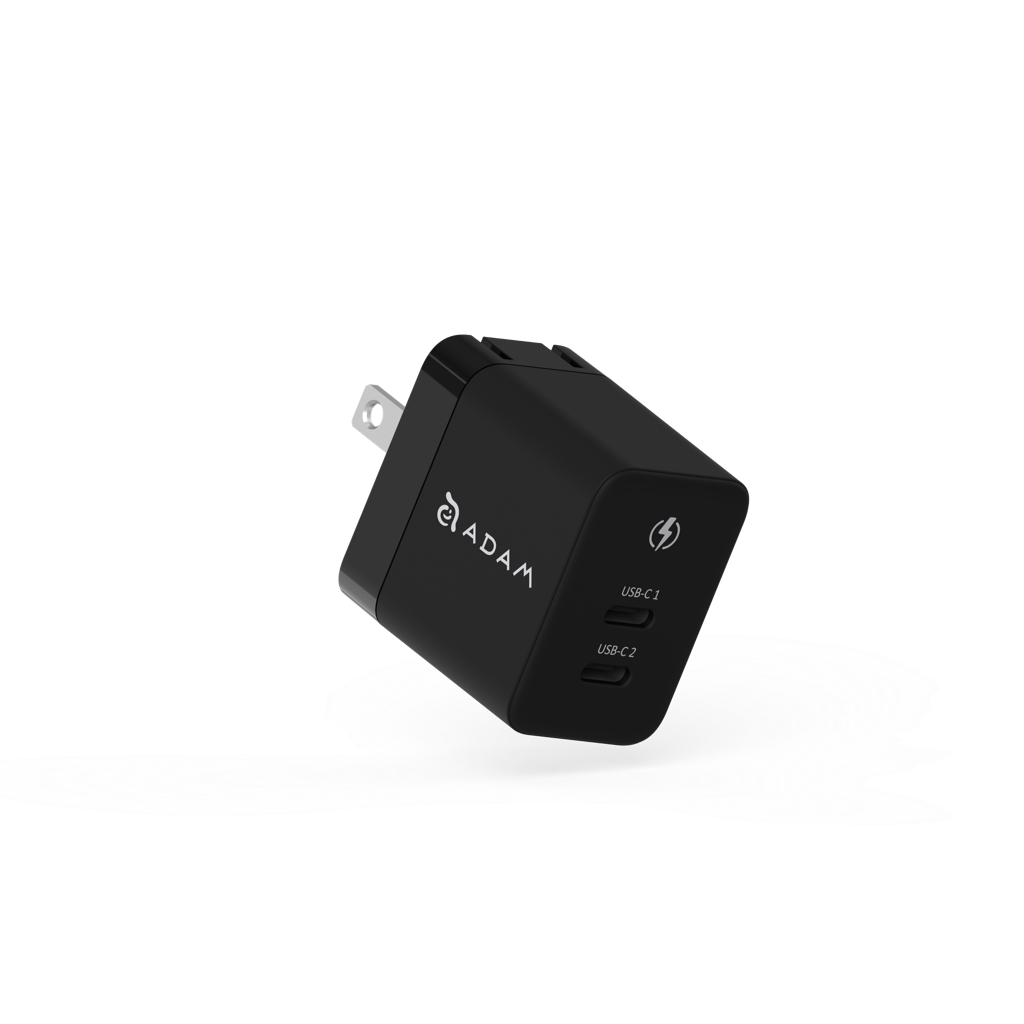 ADAM OMNIA X35C 35W USB-C雙孔充電器 黑