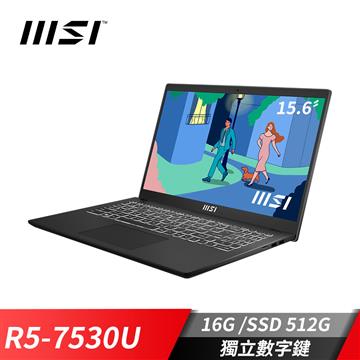 msi微星 Modern 15 商務筆電 R5-7530U/16G/512G SSD/Win11