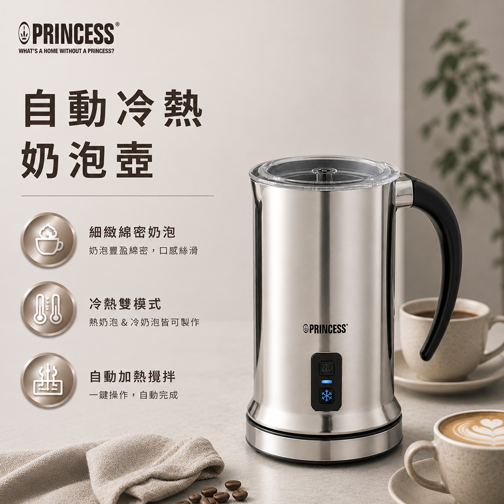 PRINCESS 冰/熱電動奶泡機