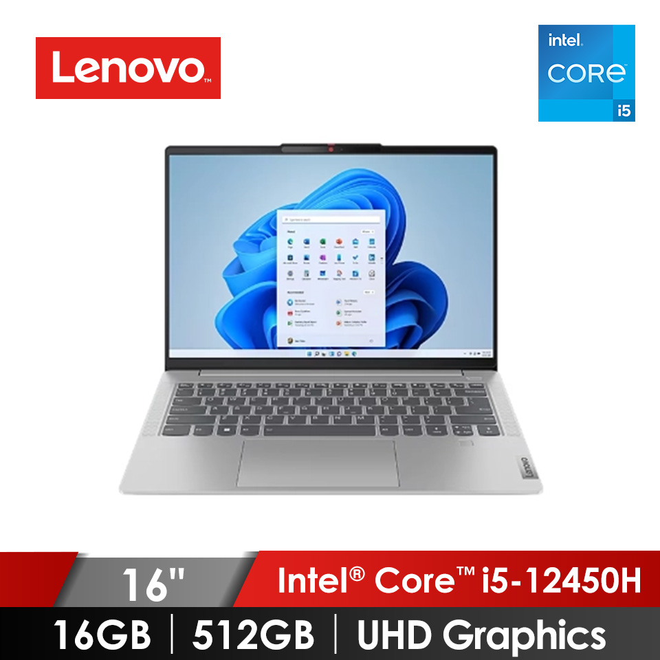 聯想 Lenovo IdeaPad Slim 5i 筆記型電腦 16" (i5-12450H/16GB/512GB/UHD Graphics/W11) 銀