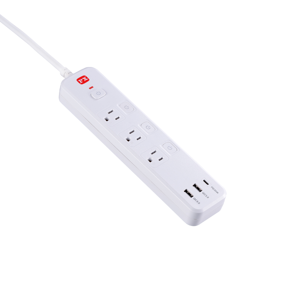 大通 4切3座3孔 30W快充PD延長線-1.8M