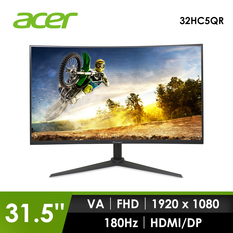 (福利品) 宏碁 Acer AOPEN 32型 180Hz VA 曲面螢幕 (1ms/1920x1080/1500R)