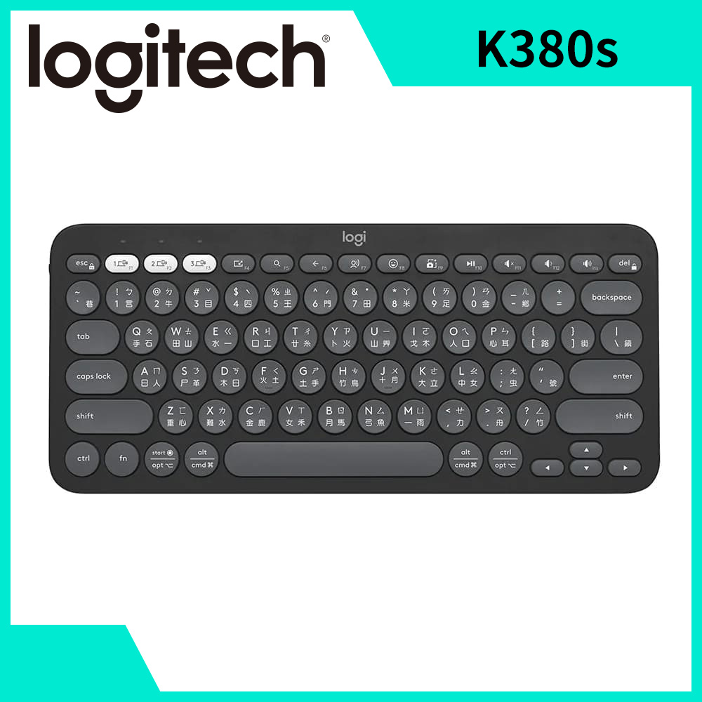 羅技Pebble Keys2 K380s藍牙鍵盤-石墨灰