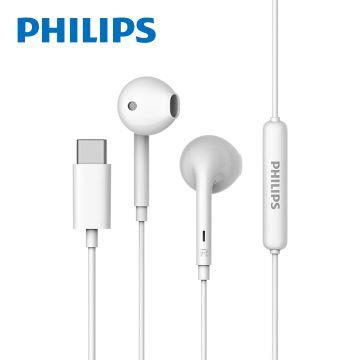 PHILIPS TAE1018耳塞式Type C耳麥-白