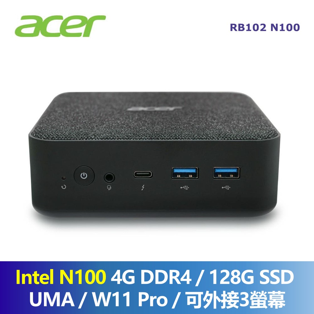 宏碁 Acer 迷你桌機 (N100/4GB/128GB/UHD Graphics/W11P)
