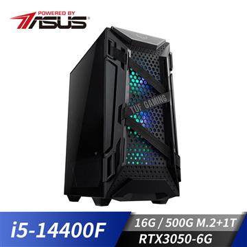 華碩平台[聖武遊俠]i5獨顯Win11電腦 (i5-14400F/16G/1T/RTX 3050/500G_M2)