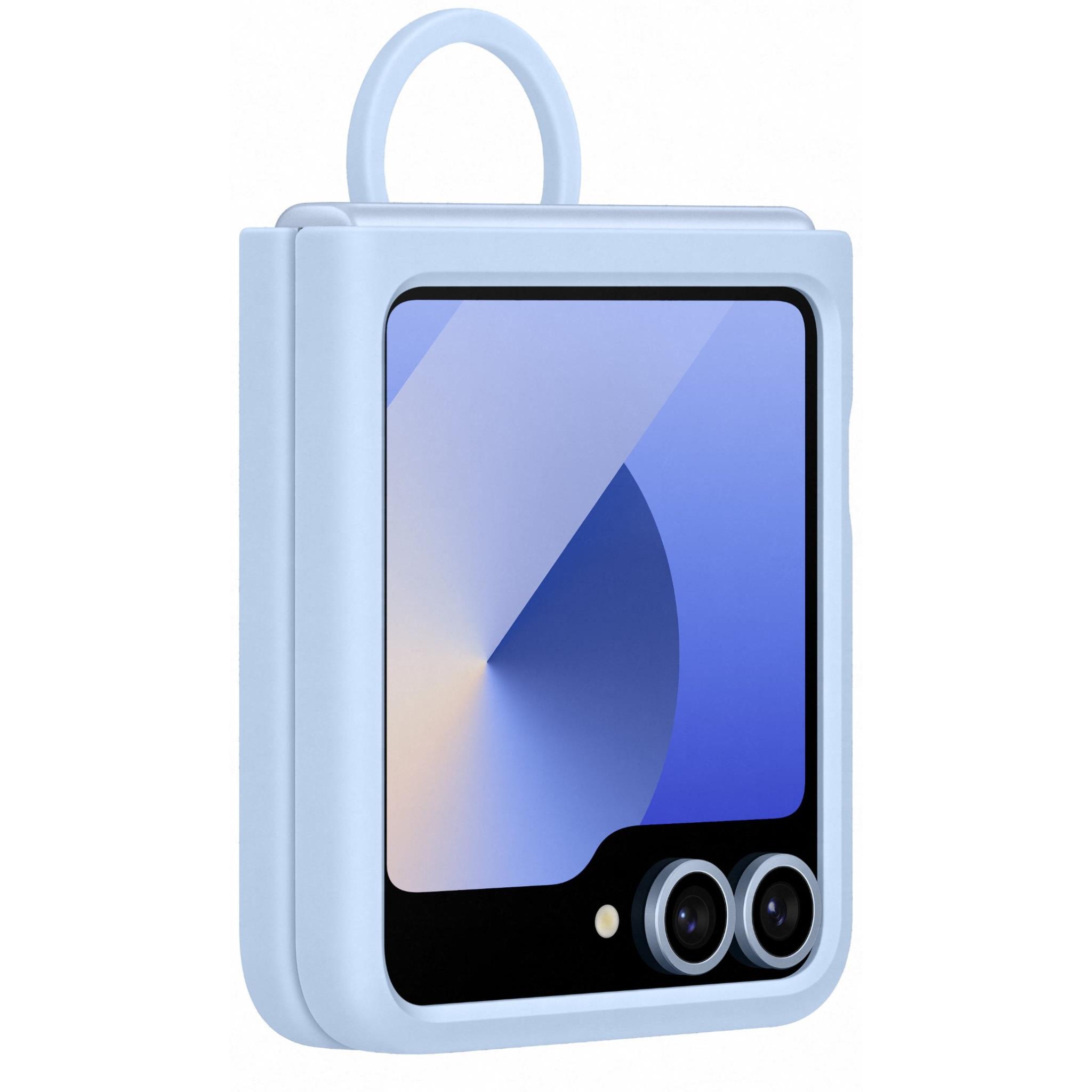 SAMSUNG Z Flip6 矽膠薄型保殼(附指環扣)藍