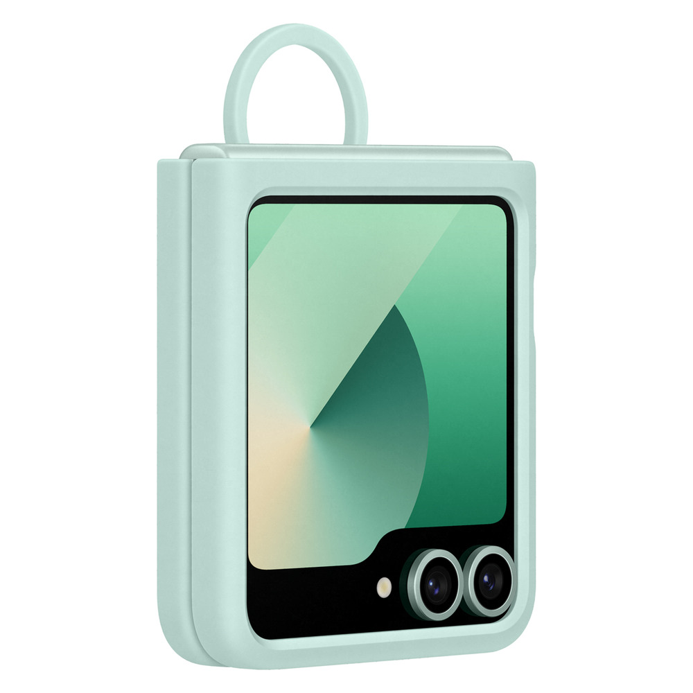 SAMSUNG Z Flip6 矽膠薄型保殼(附指環扣)綠