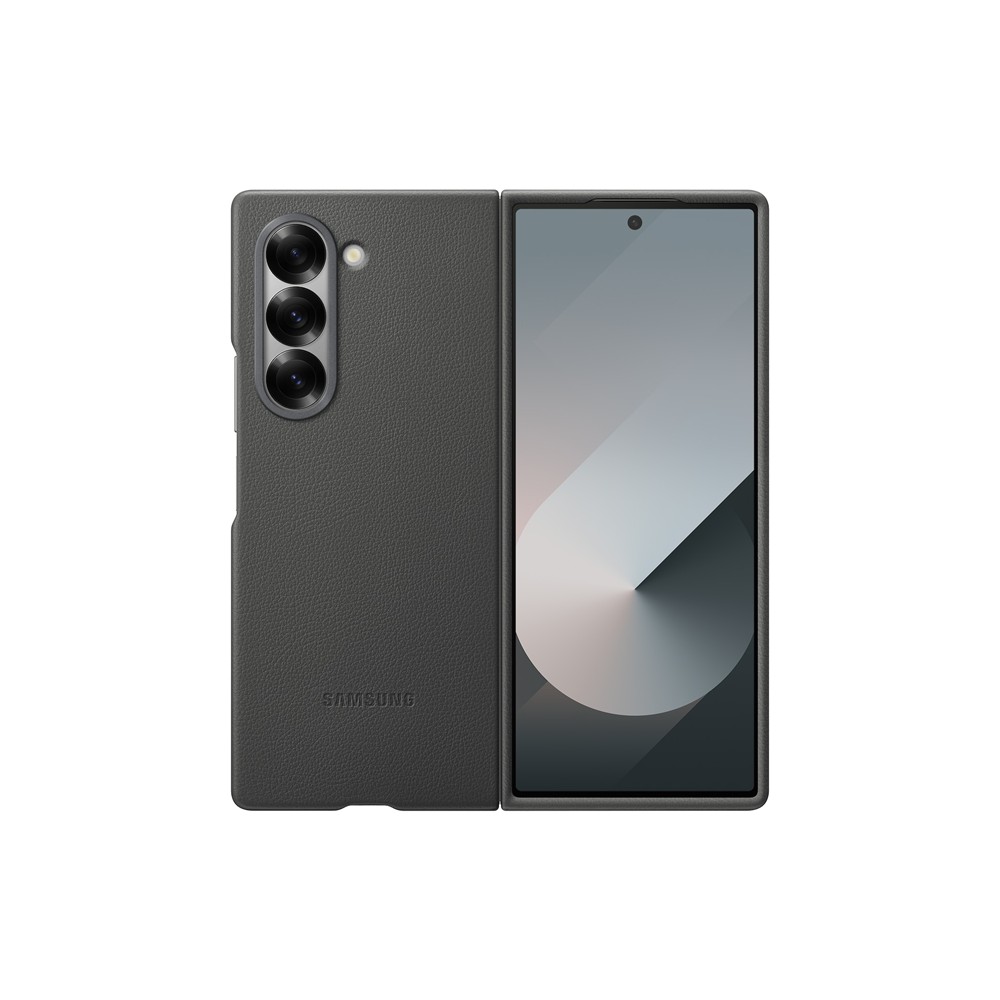 SAMSUNG Galaxy Z Fold6 純素皮革保護殼-灰