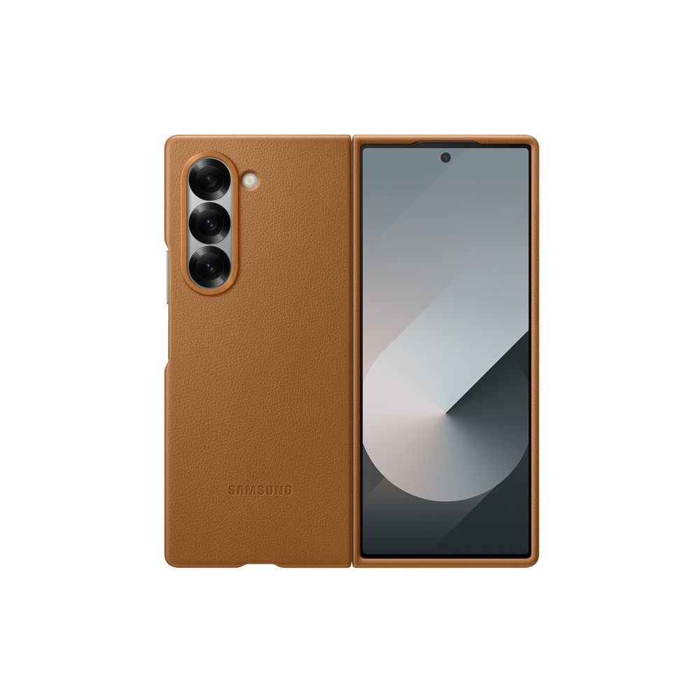 SAMSUNG Galaxy Z Fold6 純素皮革保護殼-棕