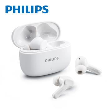 PHILIPS TAT1109低音入耳式藍牙耳機-白