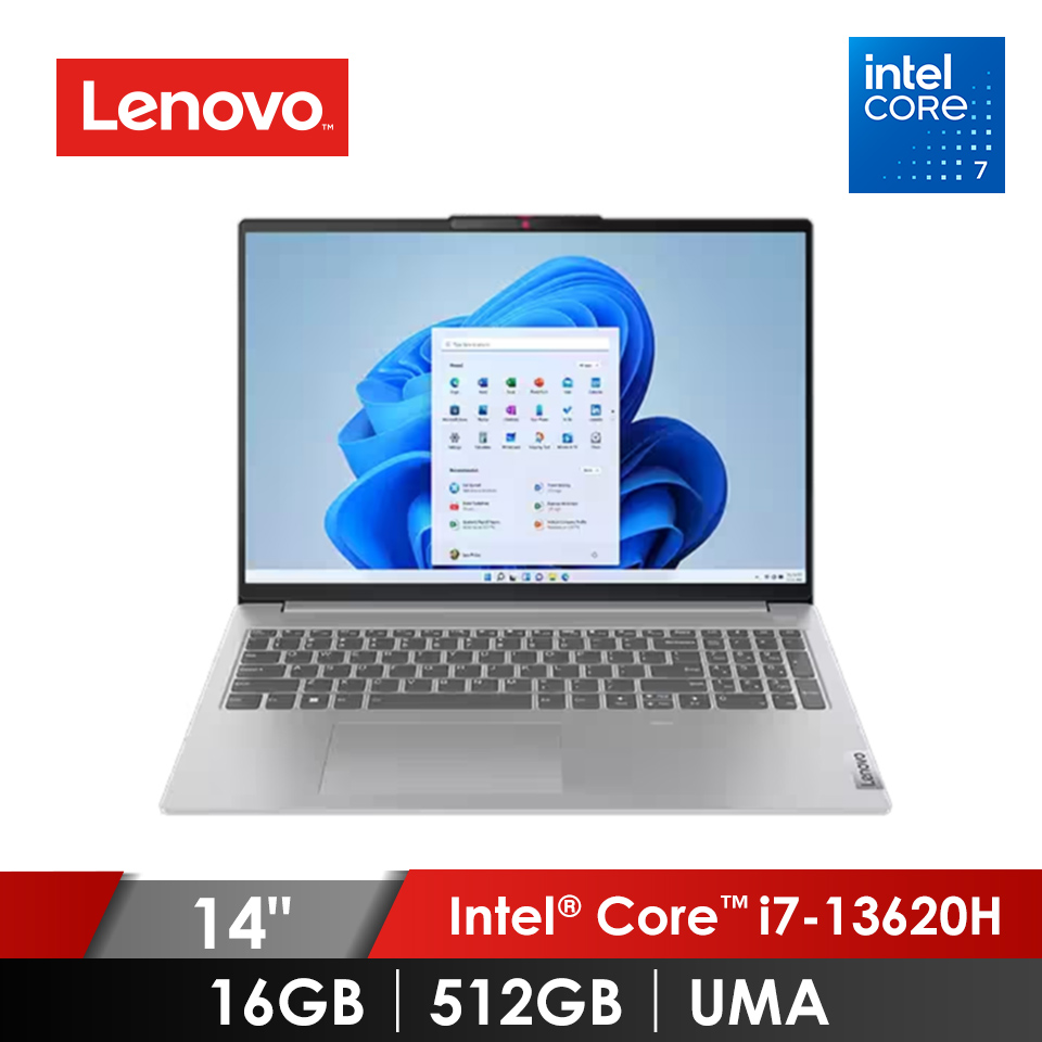 聯想 Lenovo ideaPad Slim 5i OLED 筆電 14" (Intel Core i7-13620H/16G/512G/UMA/W11) 灰