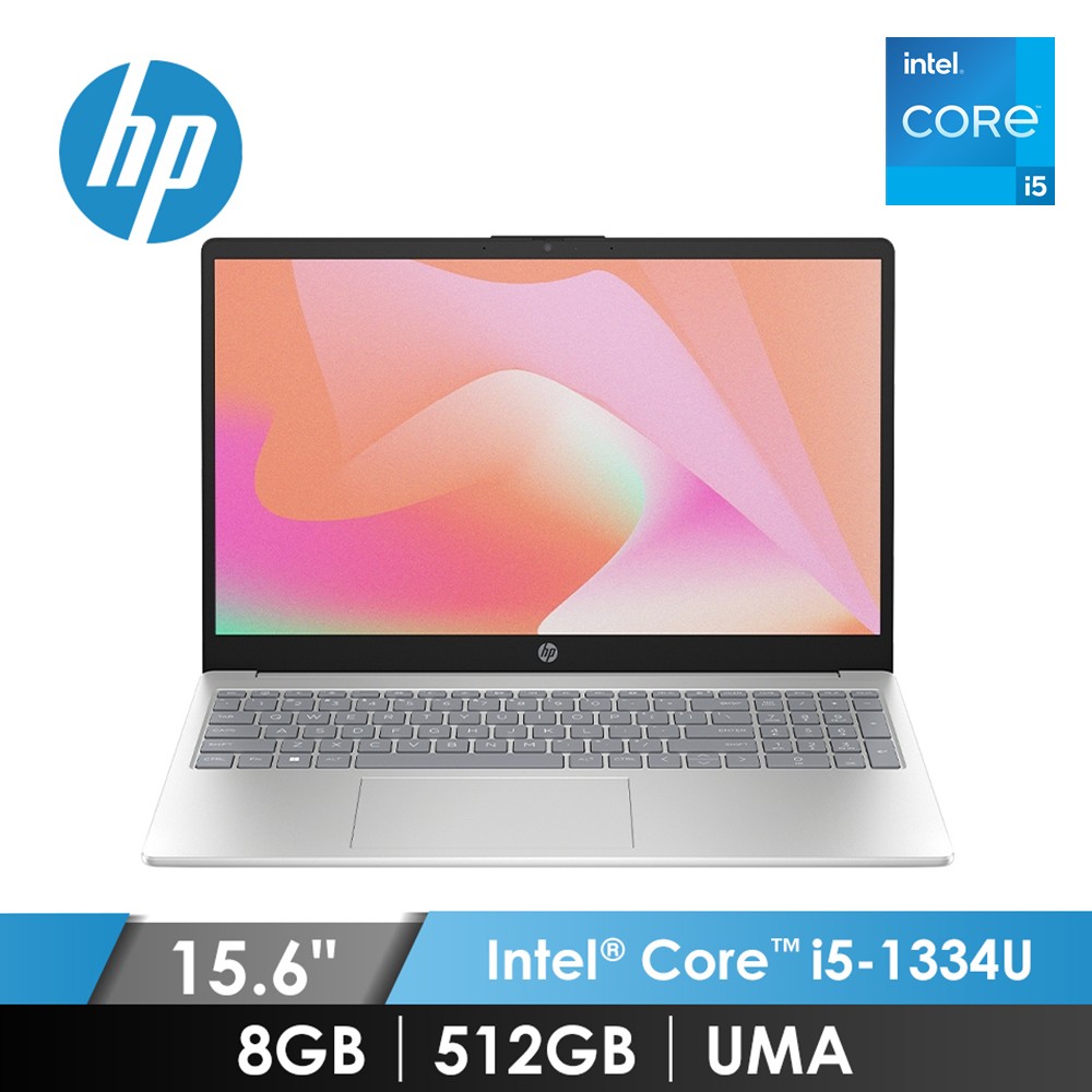 惠普 HP 15超品筆電 15.6" (Intel Core i5-1334U/8G/512G/UMA/W11) 銀