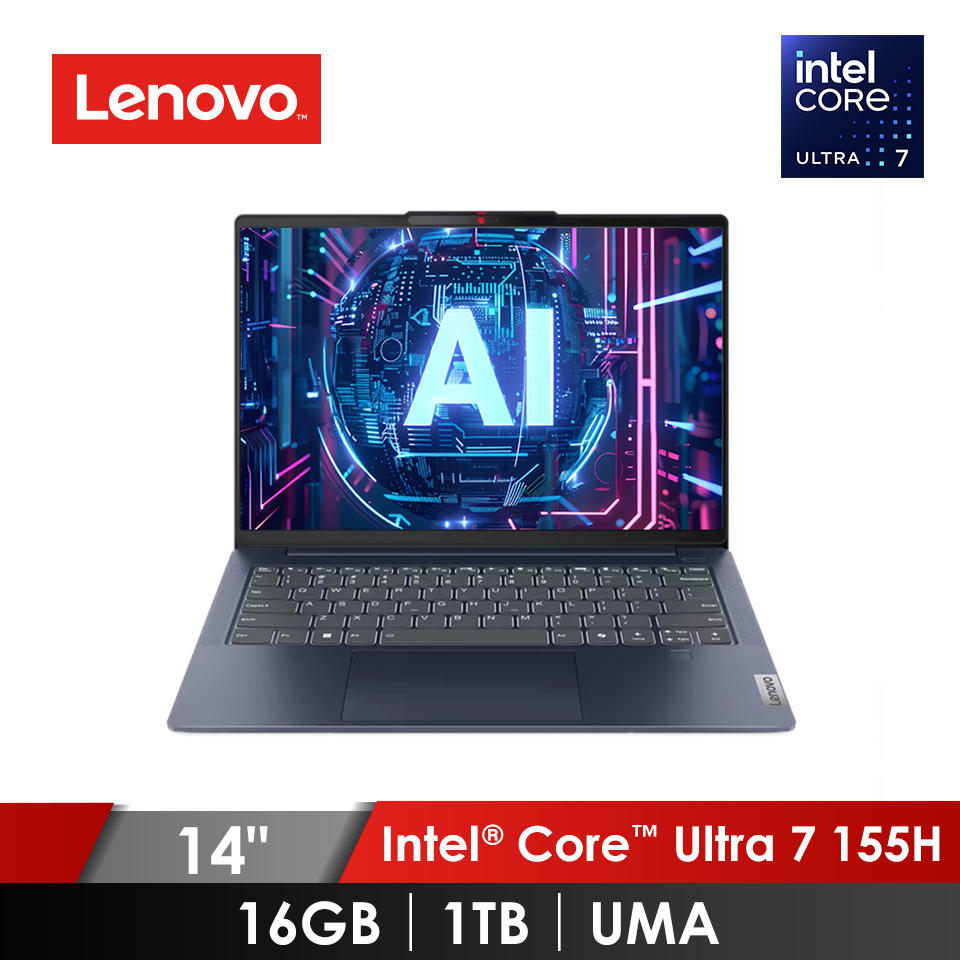 聯想 Lenovo ideaPad Slim 5i OLED AI筆電 14" (Intel Core Ultra7/16G/1T/UMA/W11) 藍