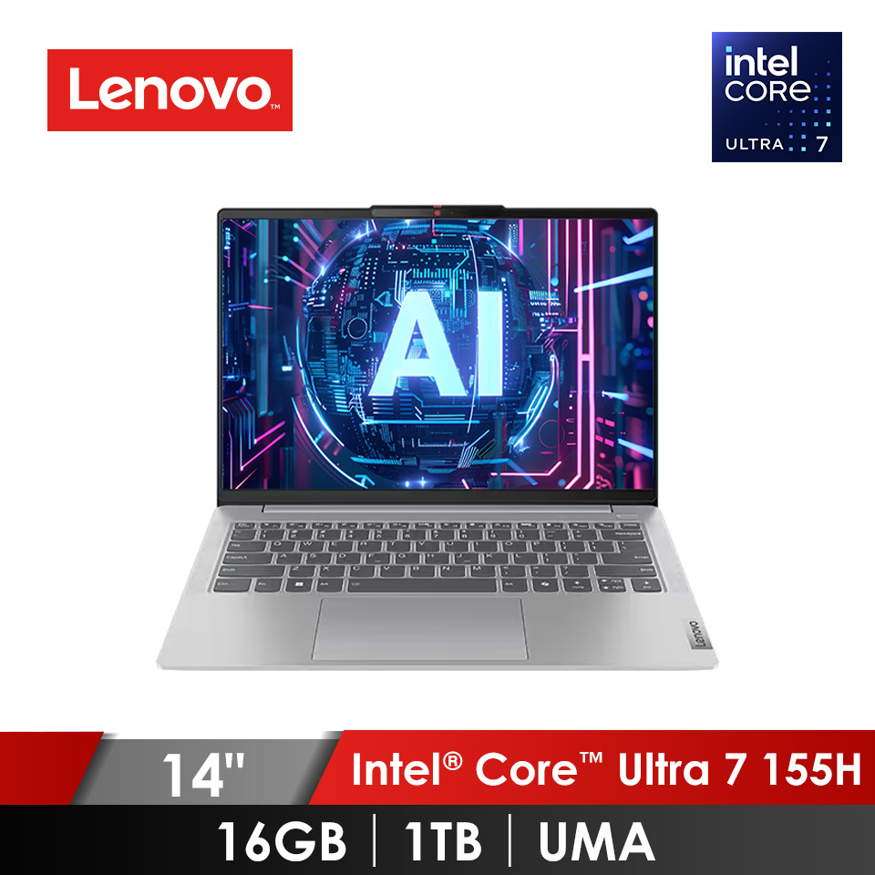 聯想 Lenovo ideaPad Slim 5i OLED AI筆電 14" (Intel Core Ultra7/16G/1T/UMA/W11) 灰