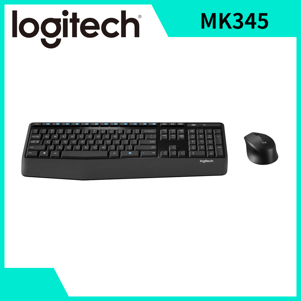 羅技 Logitech MK345 無線鍵鼠組-黑