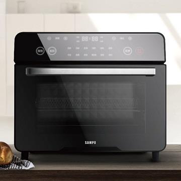 聲寶 SAMPO 22L不鏽鋼碳素雙發熱氣炸電烤箱