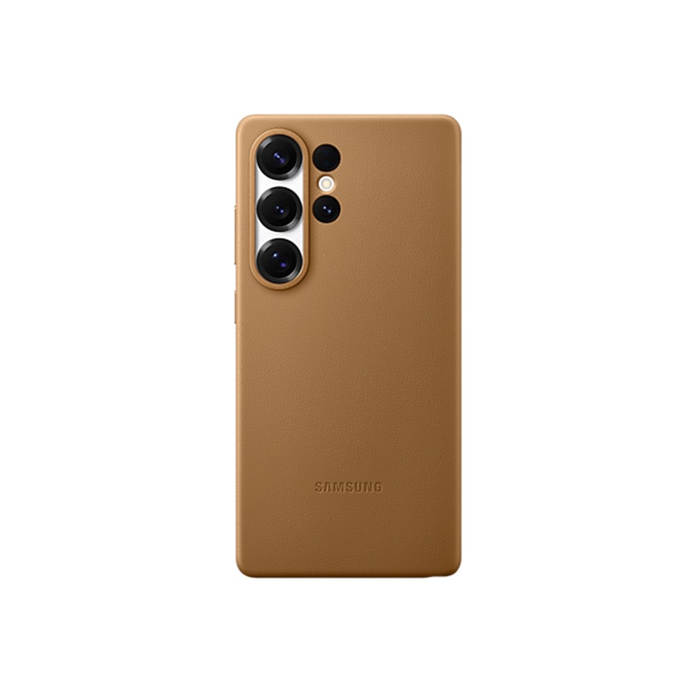 SAMSUNG Galaxy S25U 純素皮革保護殼-駝