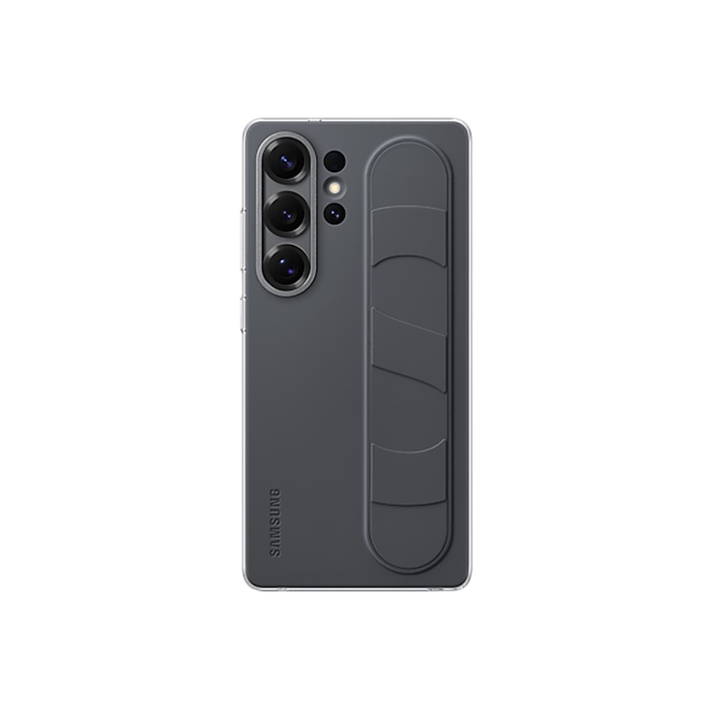 SAMSUNG S25U立架式矽膠保護殼(附指環帶)黑