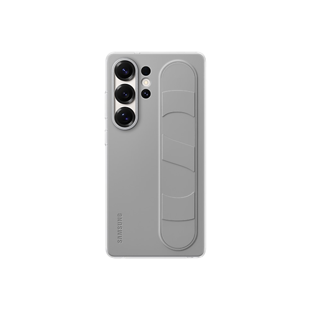 SAMSUNG S25U立架式矽膠保護殼(附指環帶)灰