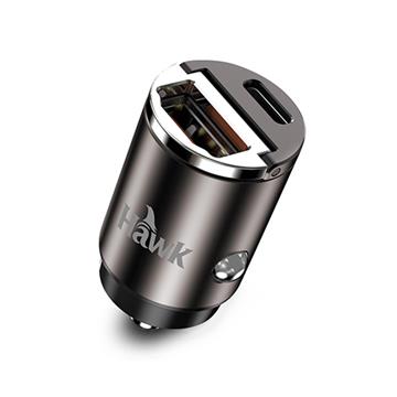 Hawk 30W雙孔PD+QC隱形車充