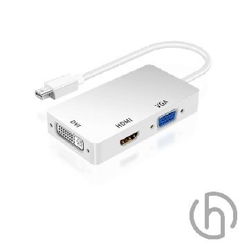 HARK Mini DP轉HDTV/DVI/VGA三合一 HUB